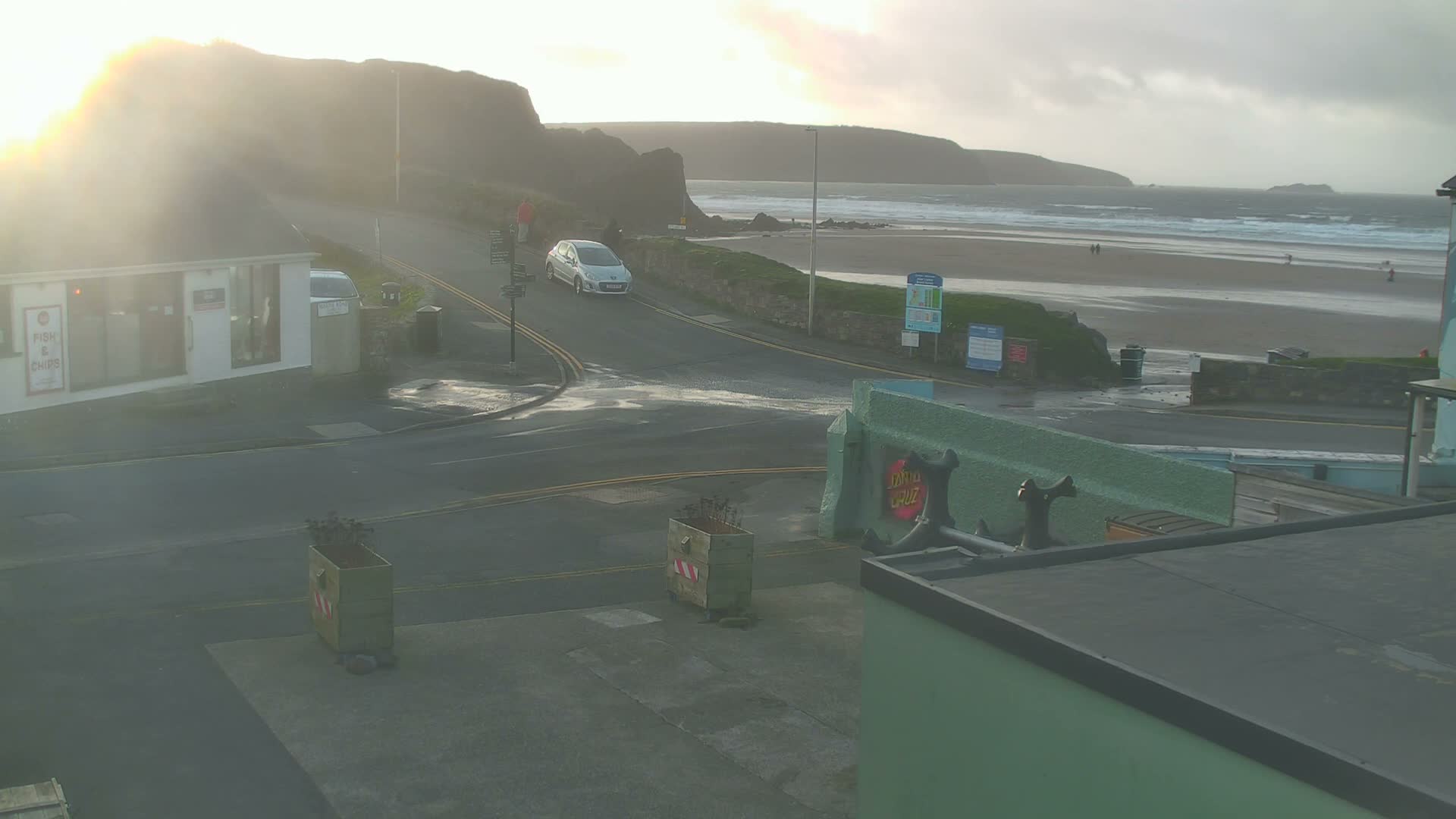 Broad Haven, Beach West View Live Cam - The Havens, Pembrokeshire, Dyfed, Wales, United Kingdom