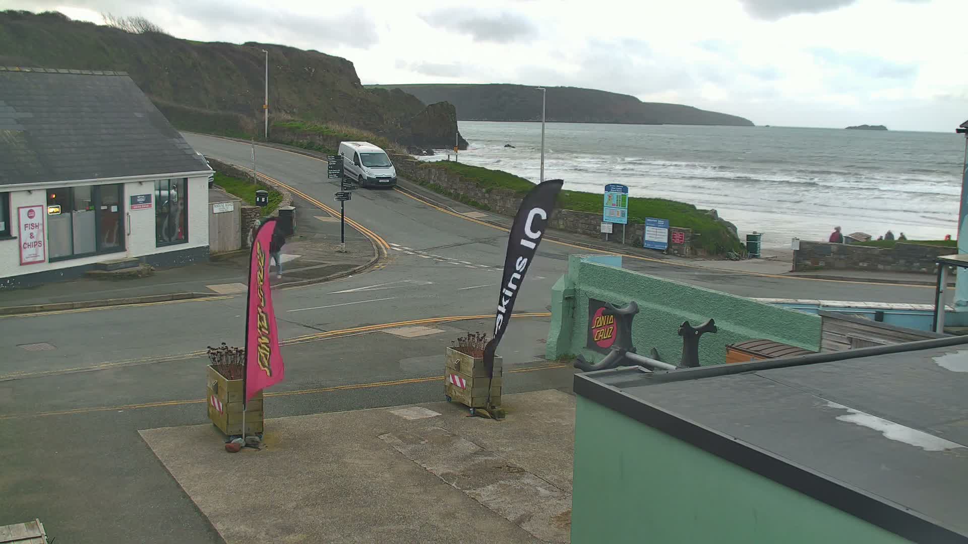Broad Haven, Beach West View Live Cam - The Havens, Pembrokeshire, Dyfed, Wales, United Kingdom