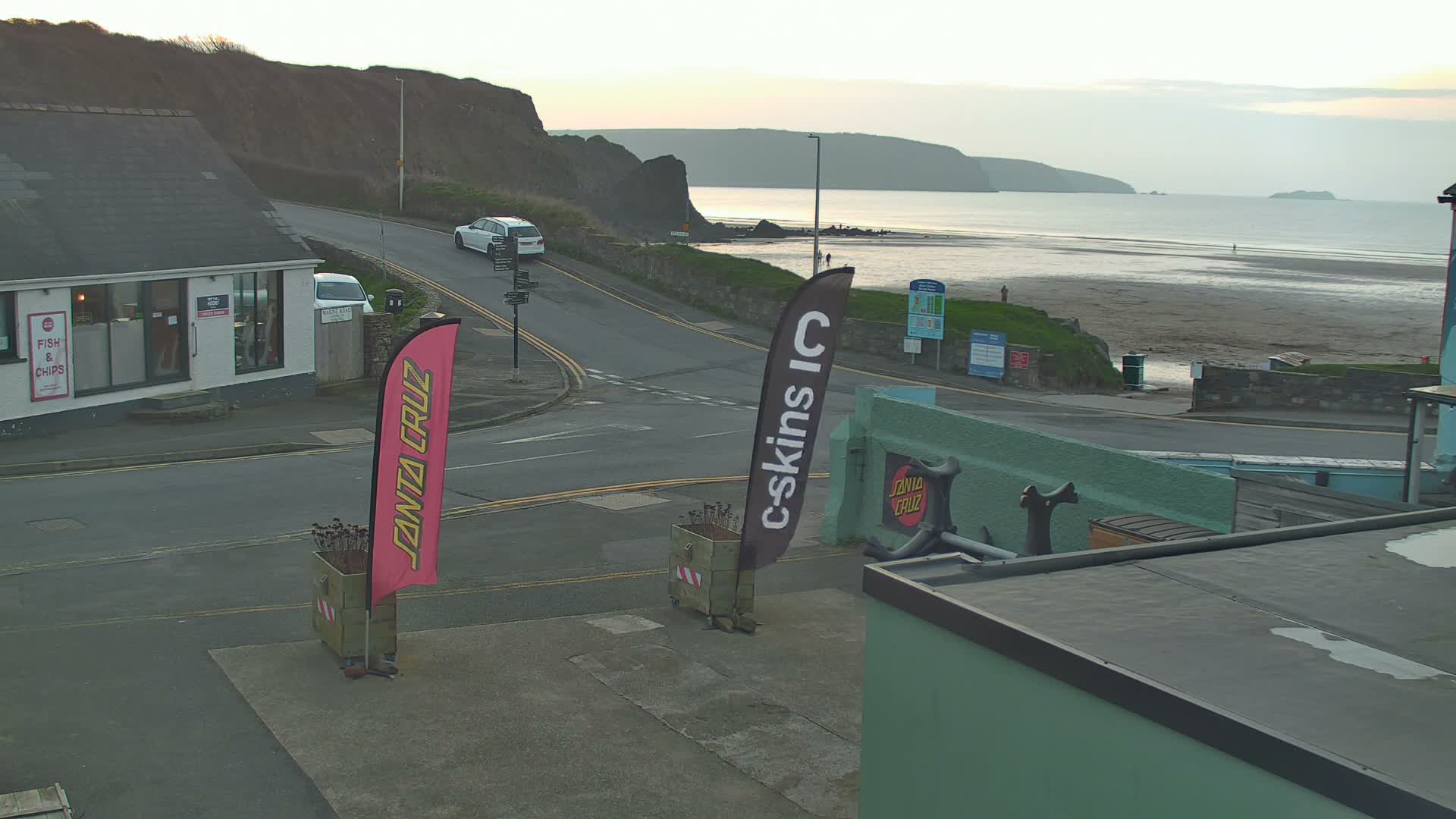 Broad Haven, Beach West View Live Cam - The Havens, Pembrokeshire, Dyfed, Wales, United Kingdom