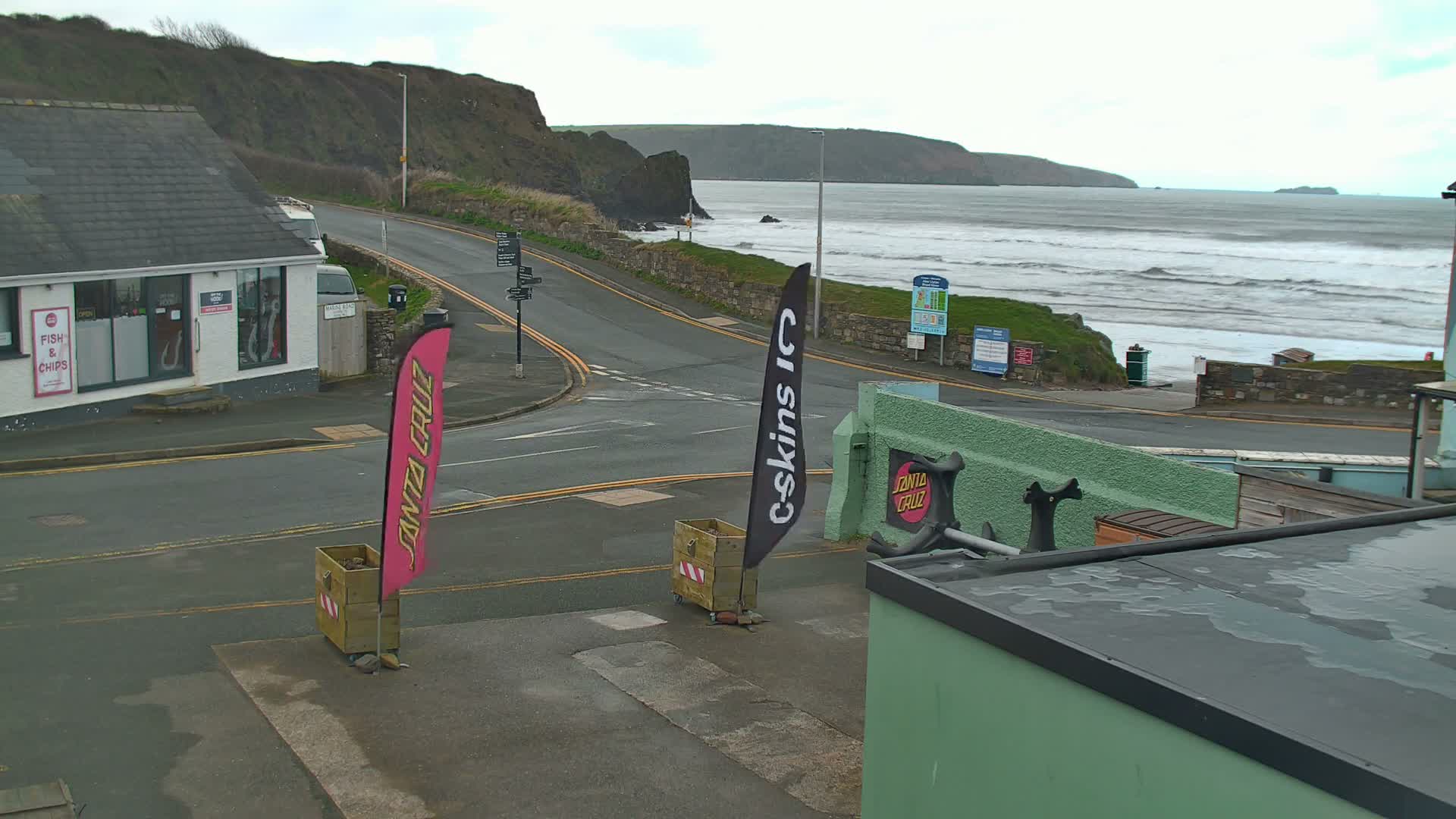 Broad Haven, Beach West View Live Cam - The Havens, Pembrokeshire, Dyfed, Wales, United Kingdom