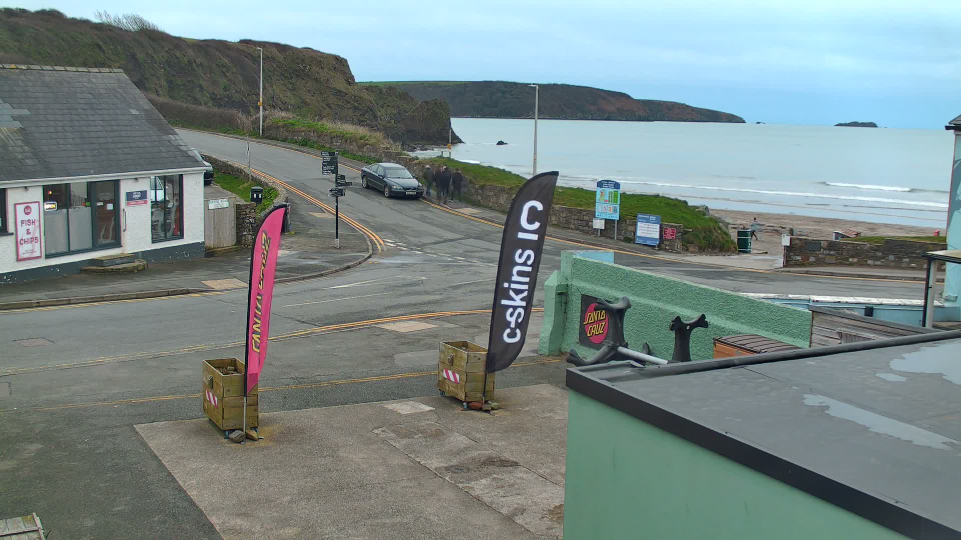 Broad Haven, Beach West View Live Cam - The Havens, Pembrokeshire, Dyfed, Wales, United Kingdom