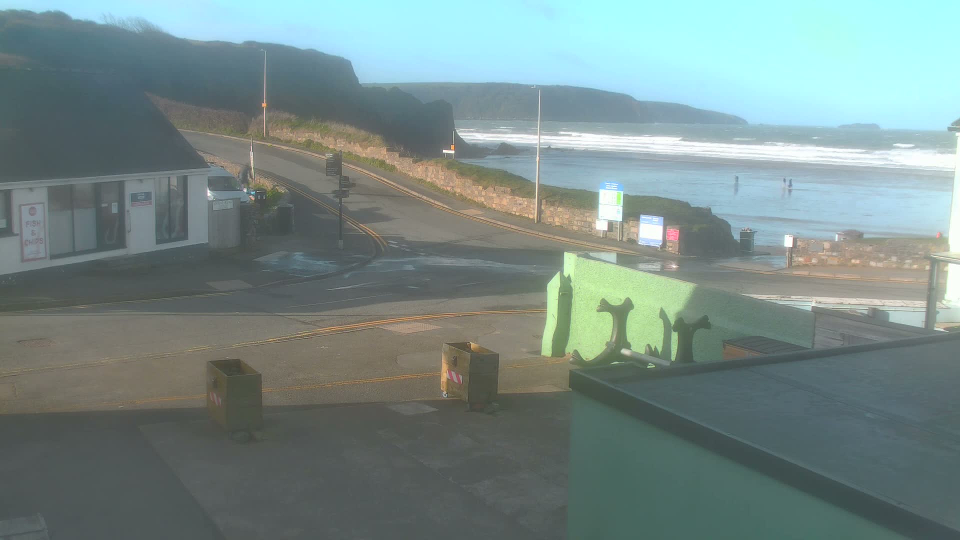 Broad Haven, Beach West View Live Cam - The Havens, Pembrokeshire, Dyfed, Wales, United Kingdom
