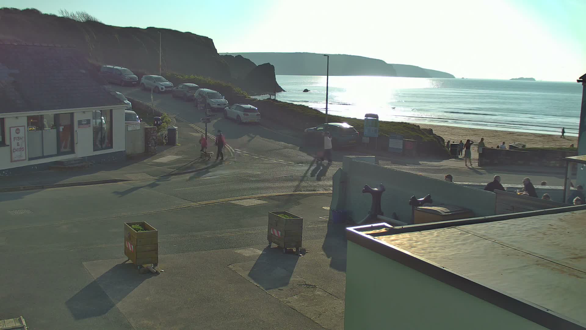 Broad Haven, Beach West View Live Cam - The Havens, Pembrokeshire, Dyfed, Wales, United Kingdom