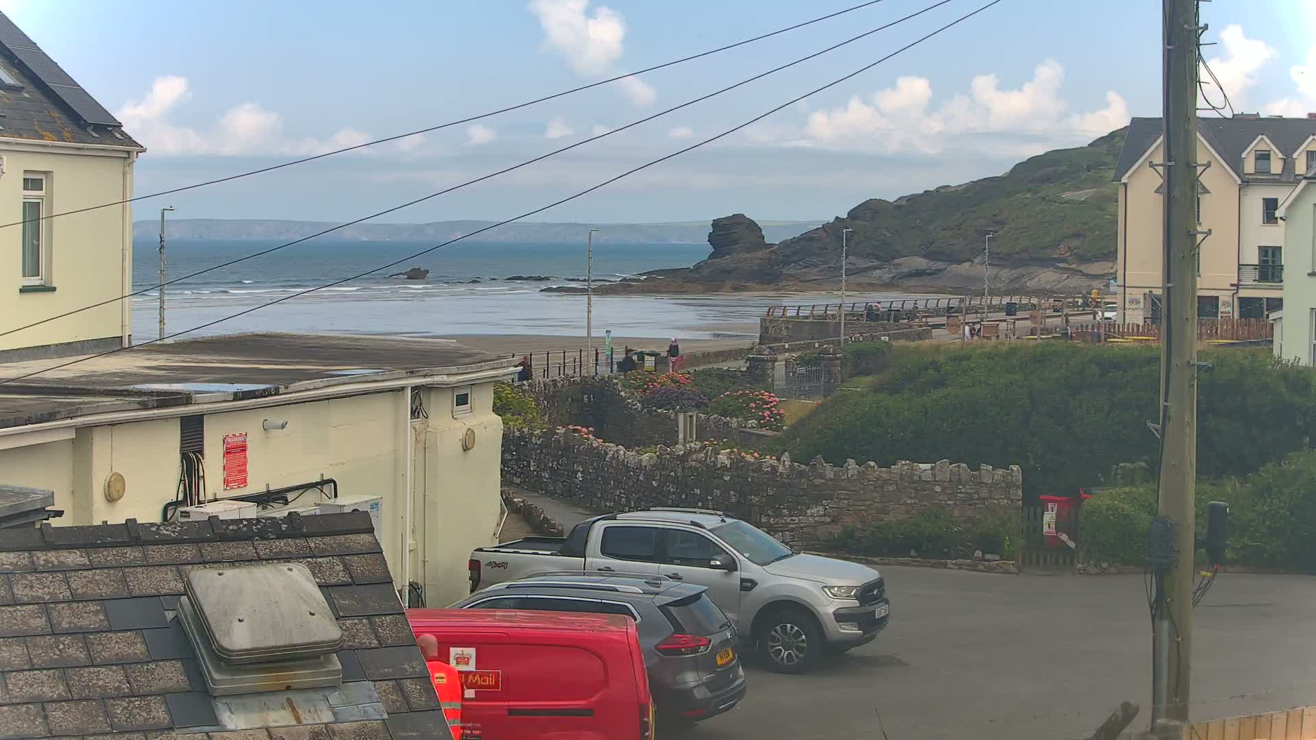 Broad Haven, Beach East View Live Cam - The Havens, Pembrokeshire, Dyfed, Wales, United Kingdom