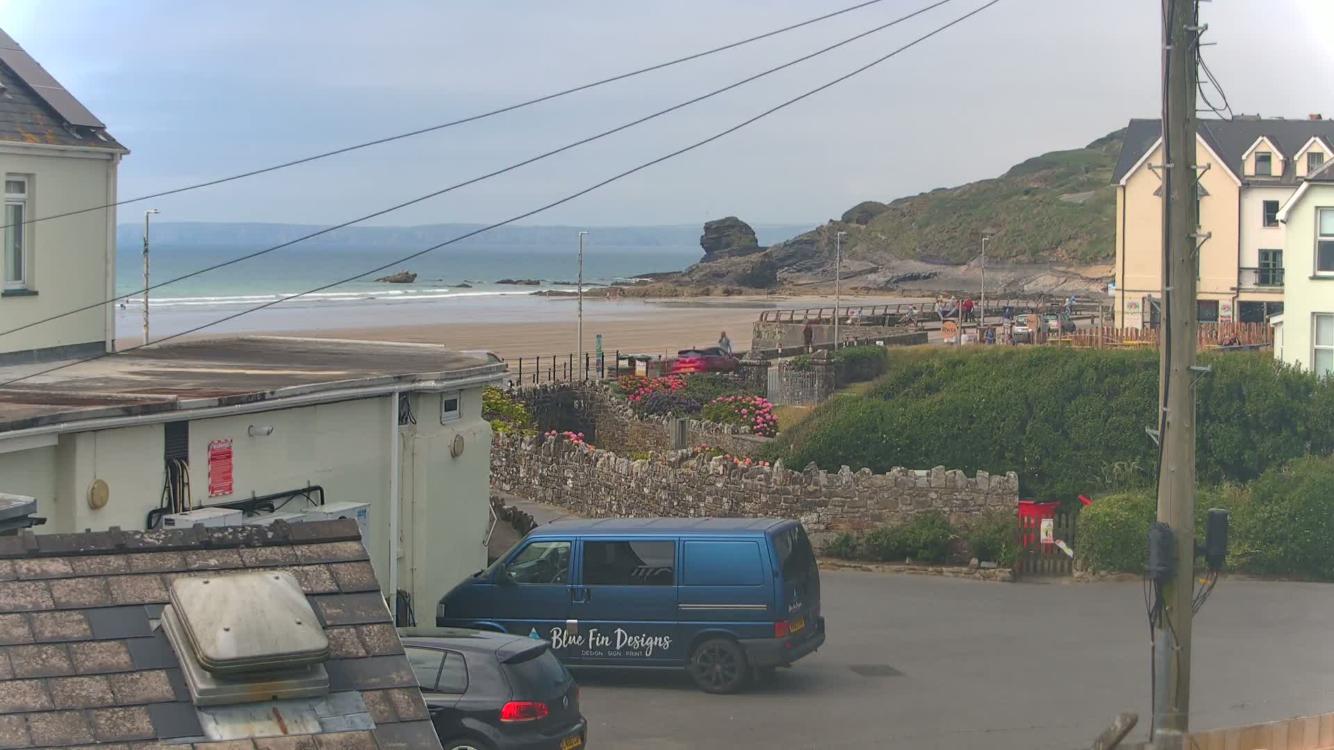 Broad Haven, Beach East View Live Cam - The Havens, Pembrokeshire, Dyfed, Wales, United Kingdom