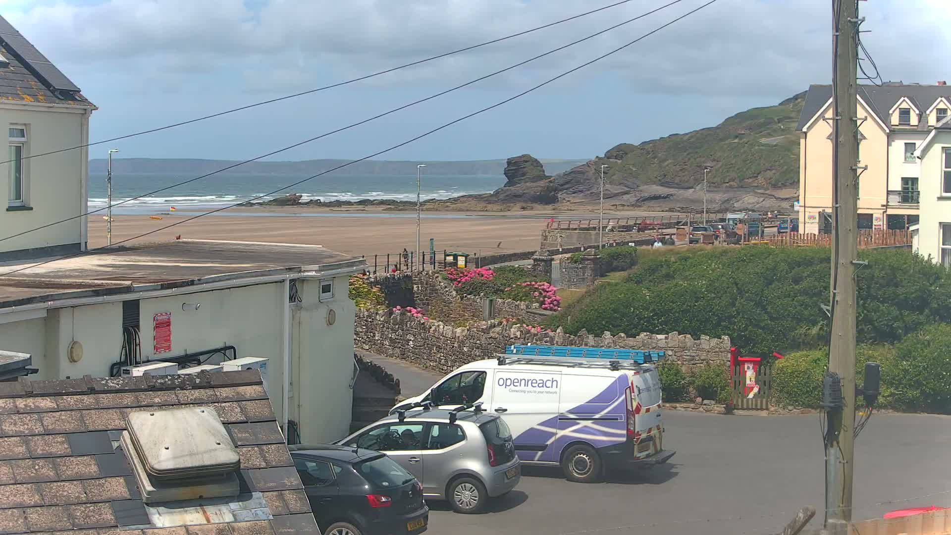 Broad Haven, Beach East View Live Cam - The Havens, Pembrokeshire, Dyfed, Wales, United Kingdom