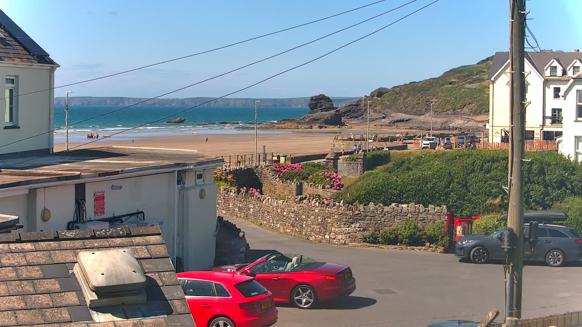 Broad Haven, Beach East View Live Cam - The Havens, Pembrokeshire, Dyfed, Wales, United Kingdom