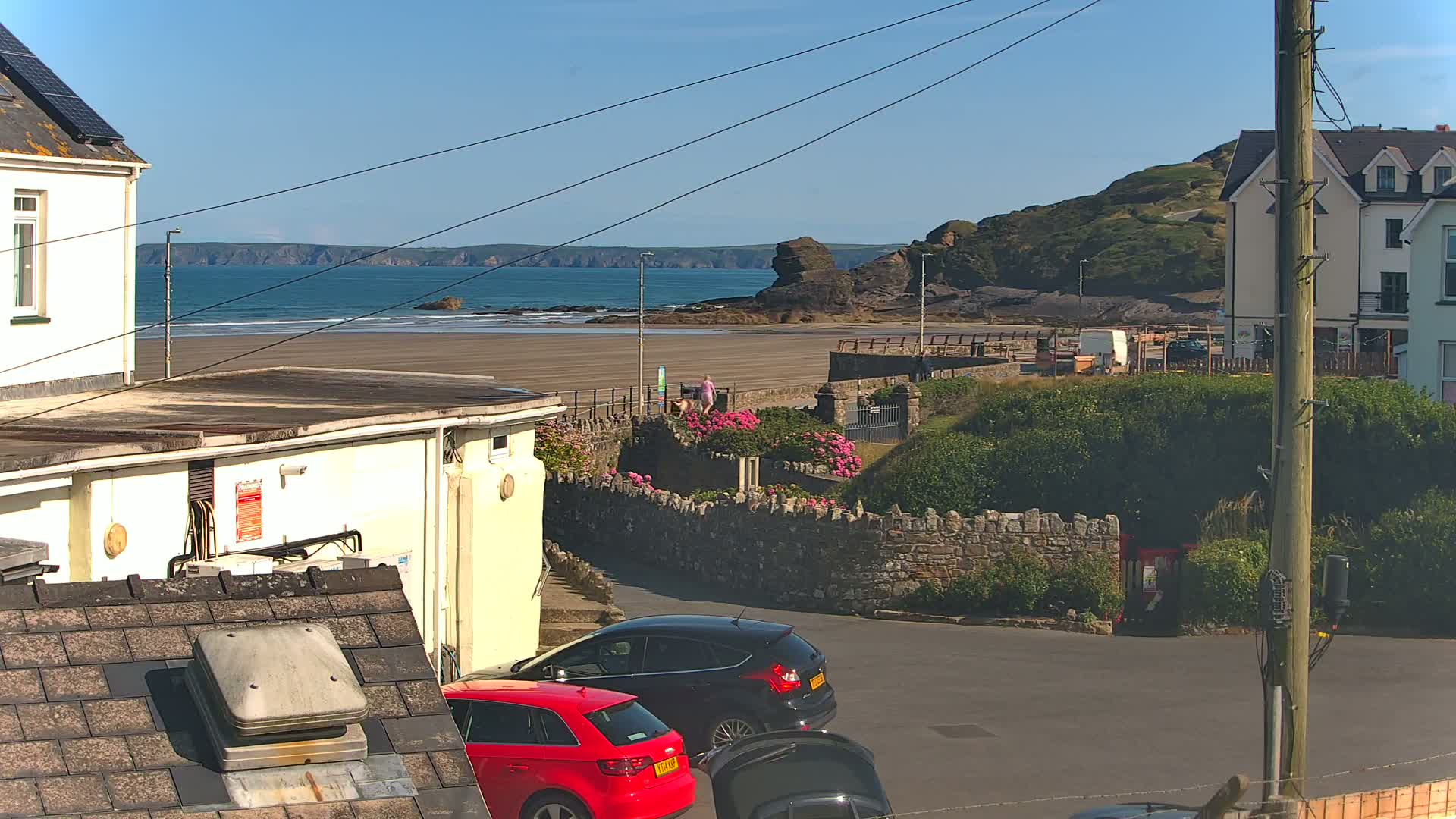 Broad Haven, Beach East View Live Cam - The Havens, Pembrokeshire, Dyfed, Wales, United Kingdom