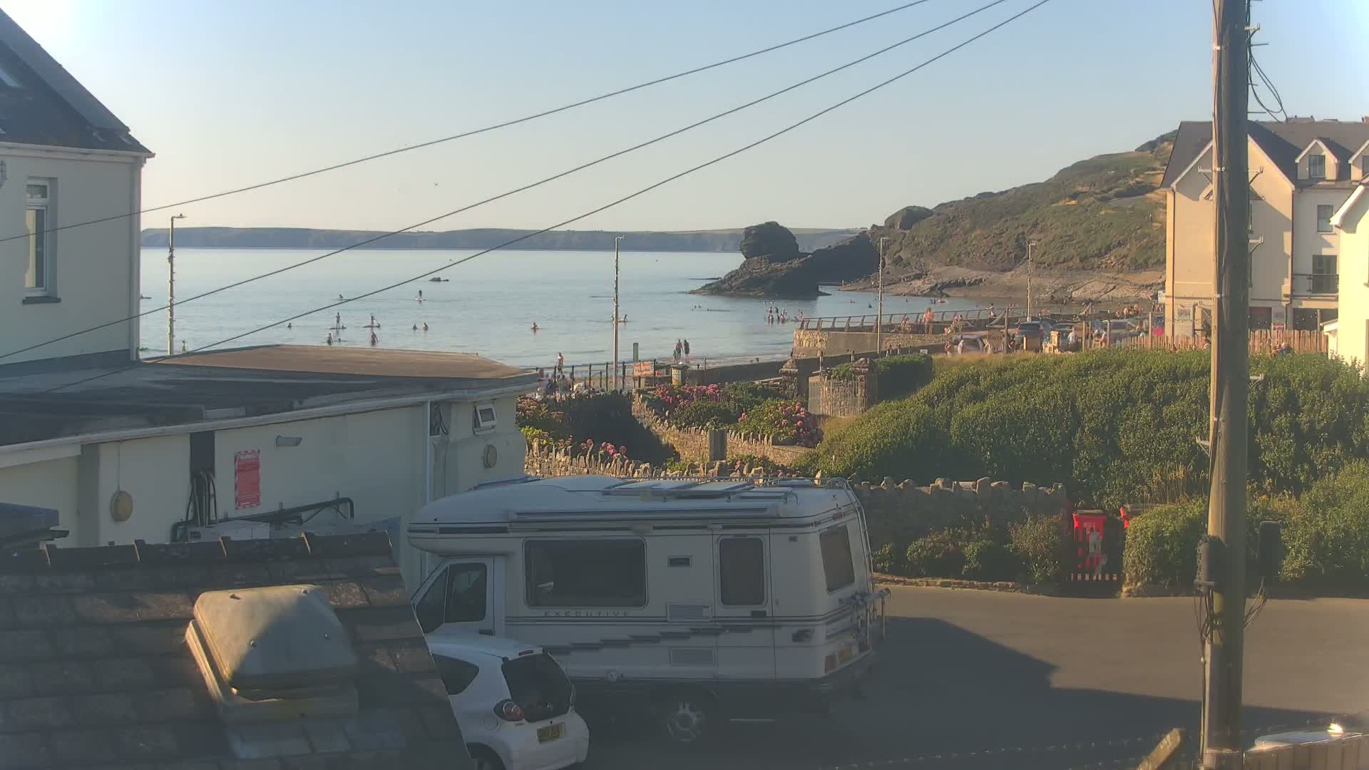 Broad Haven, Beach East View Live Cam - The Havens, Pembrokeshire, Dyfed, Wales, United Kingdom