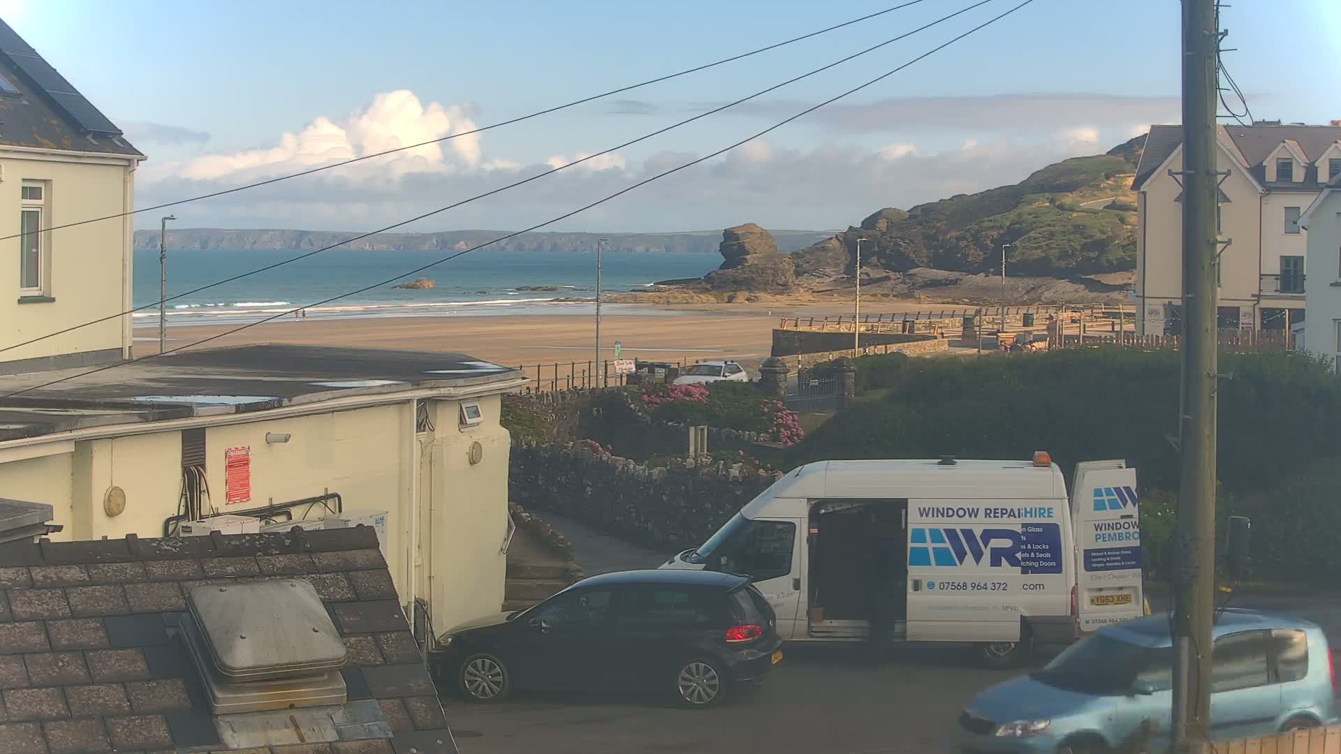 Broad Haven, Beach East View Live Cam - The Havens, Pembrokeshire, Dyfed, Wales, United Kingdom