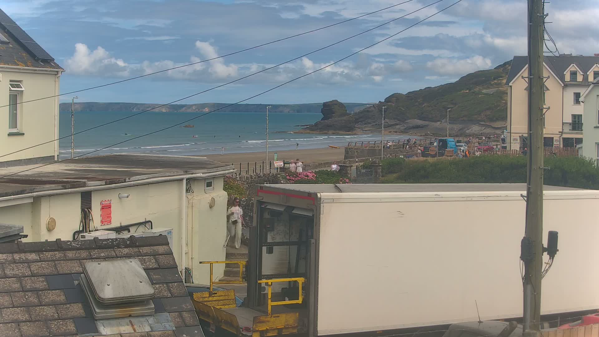 Broad Haven, Beach East View Live Cam - The Havens, Pembrokeshire, Dyfed, Wales, United Kingdom