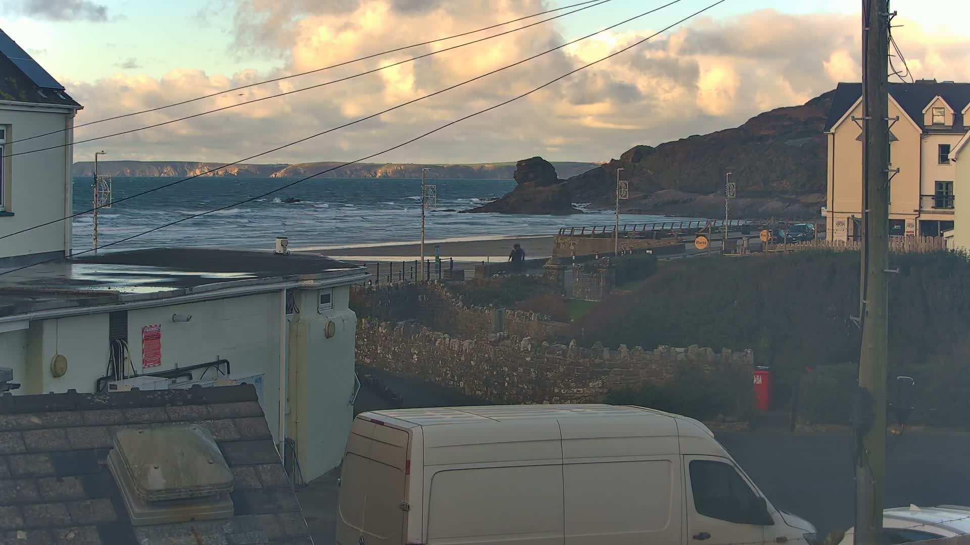 Broad Haven, Beach East View Live Cam - The Havens, Pembrokeshire, Dyfed, Wales, United Kingdom