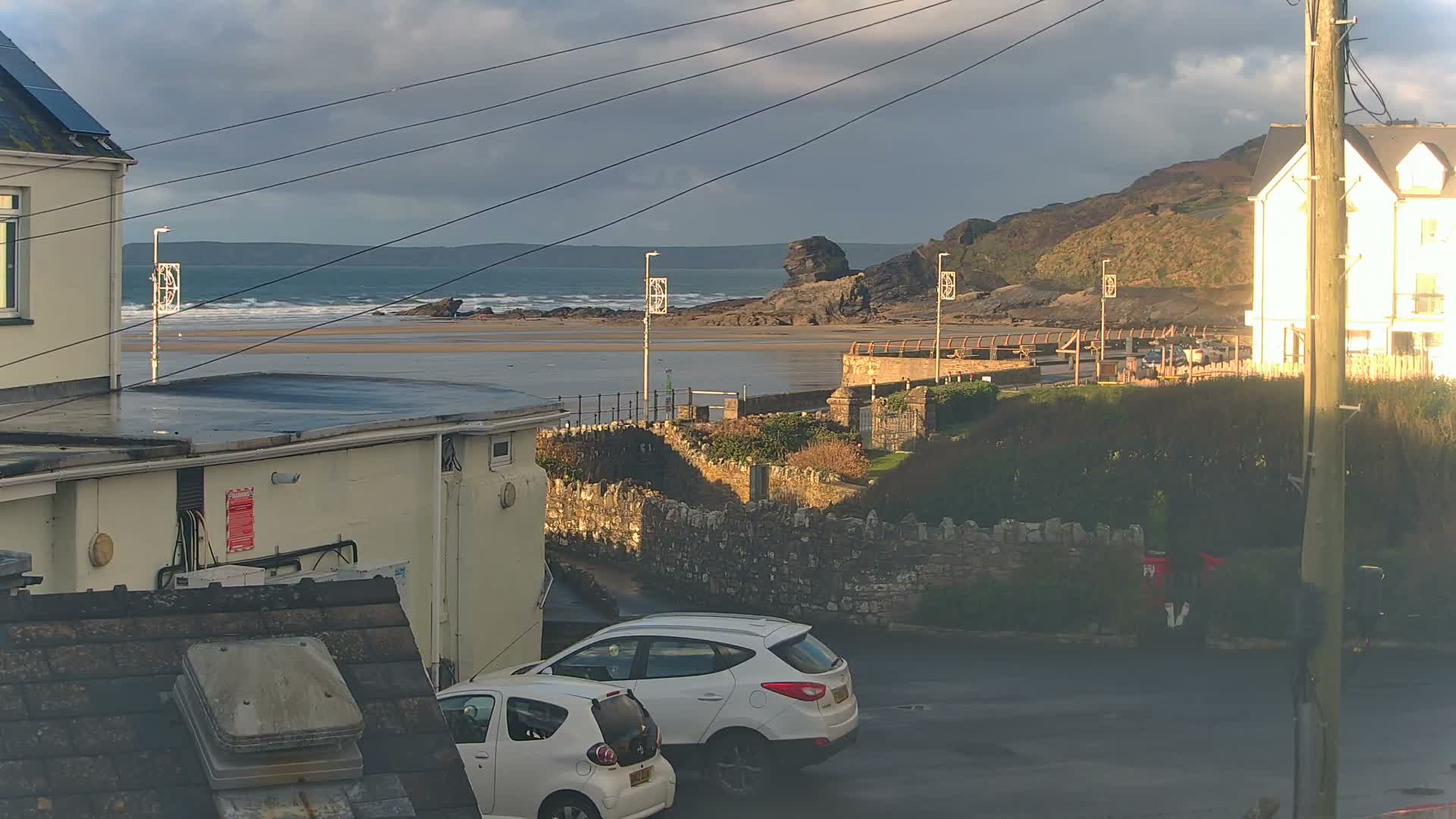 Broad Haven, Beach East View Live Cam - The Havens, Pembrokeshire, Dyfed, Wales, United Kingdom