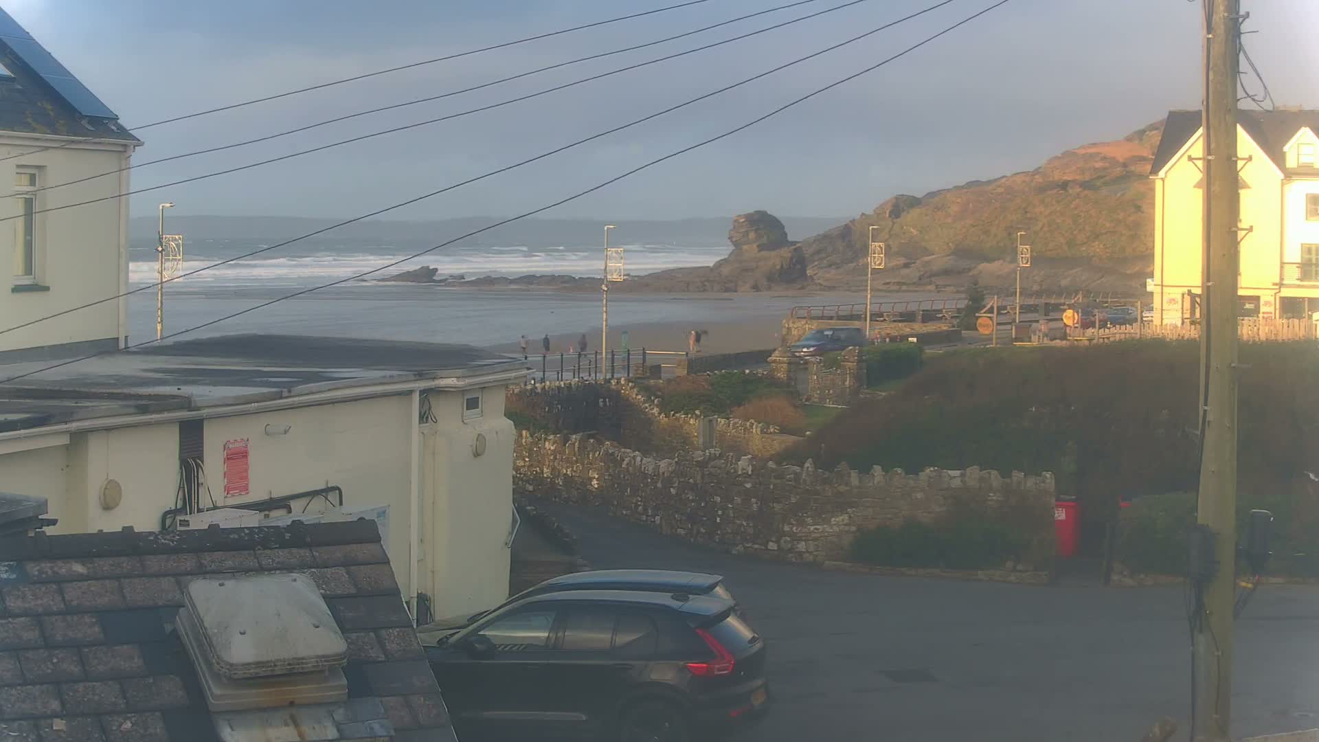 Broad Haven, Beach East View Live Cam - The Havens, Pembrokeshire, Dyfed, Wales, United Kingdom