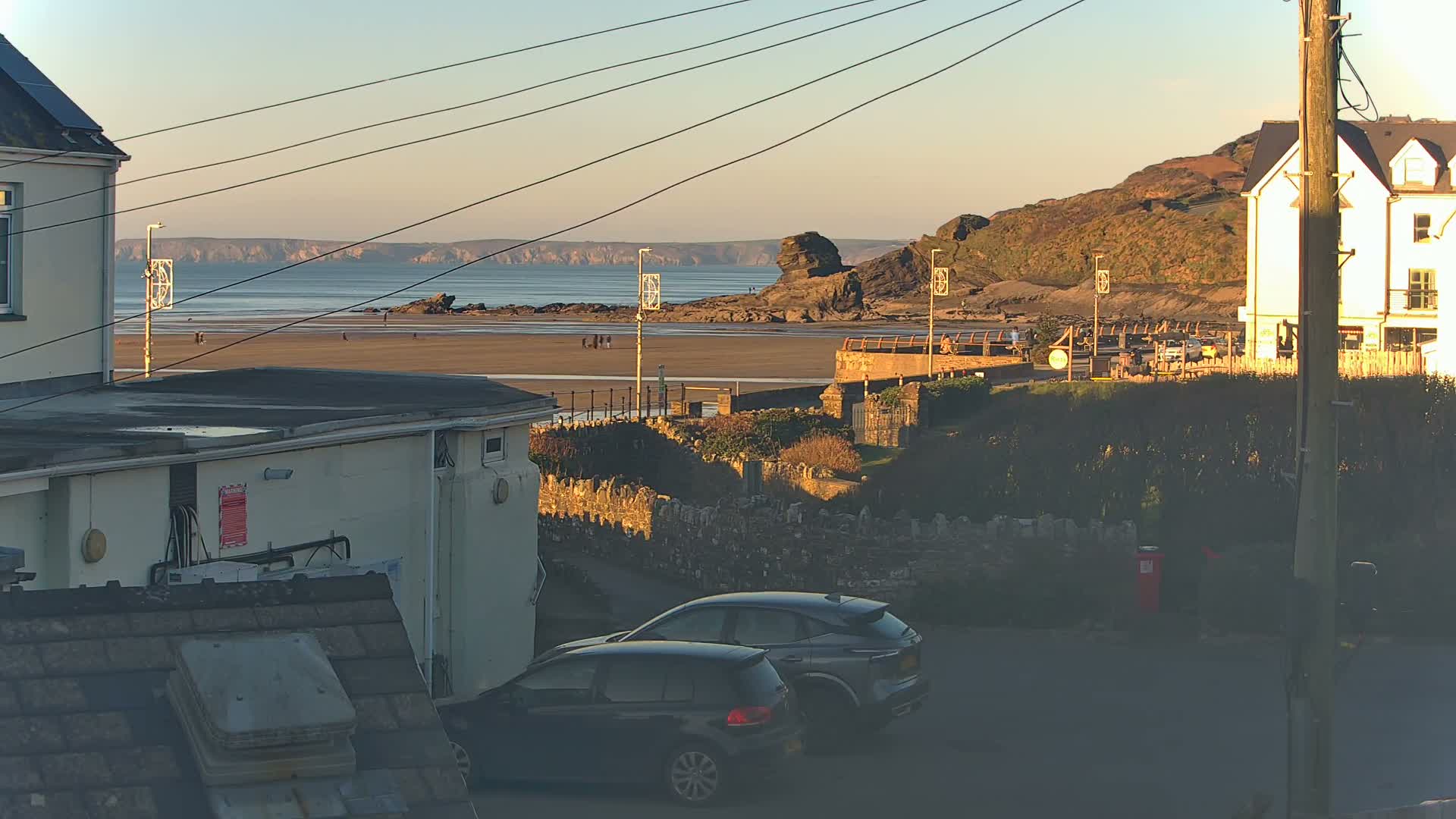 Broad Haven, Beach East View Live Cam - The Havens, Pembrokeshire, Dyfed, Wales, United Kingdom