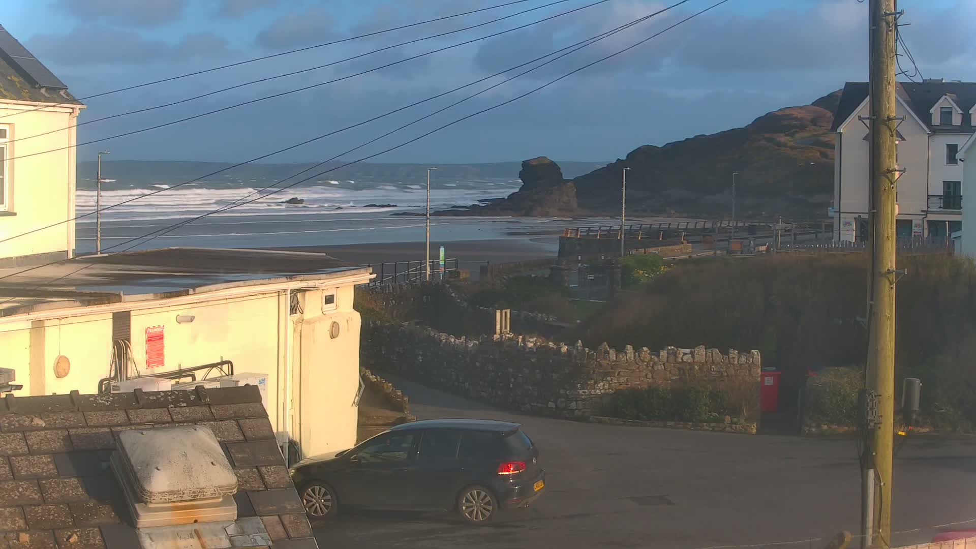 Broad Haven, Beach East View Live Cam - The Havens, Pembrokeshire, Dyfed, Wales, United Kingdom