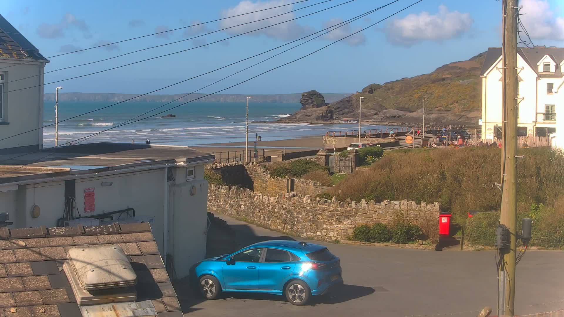 Broad Haven, Beach East View Live Cam - The Havens, Pembrokeshire, Dyfed, Wales, United Kingdom