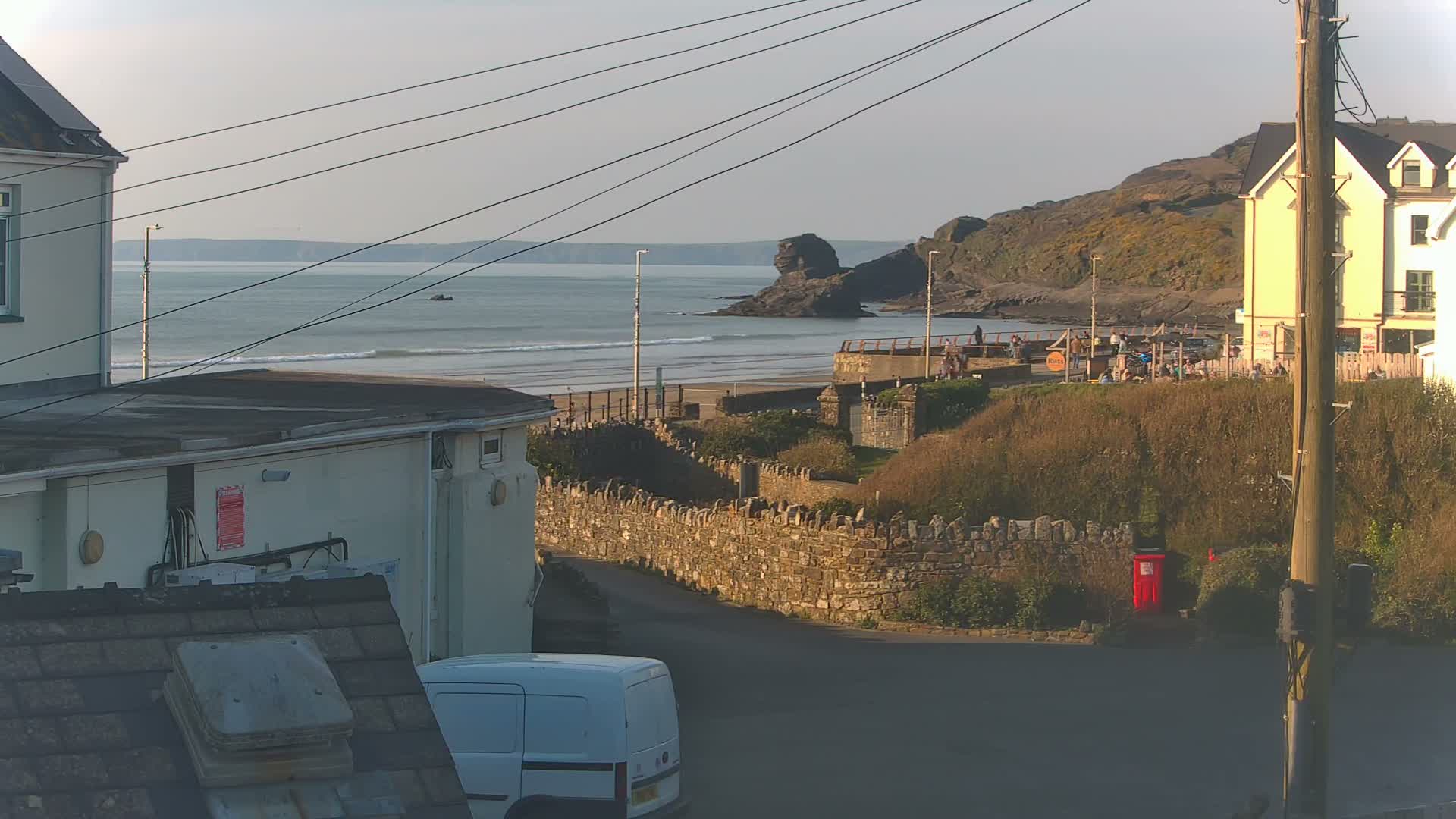 Broad Haven, Beach East View Live Cam - The Havens, Pembrokeshire, Dyfed, Wales, United Kingdom