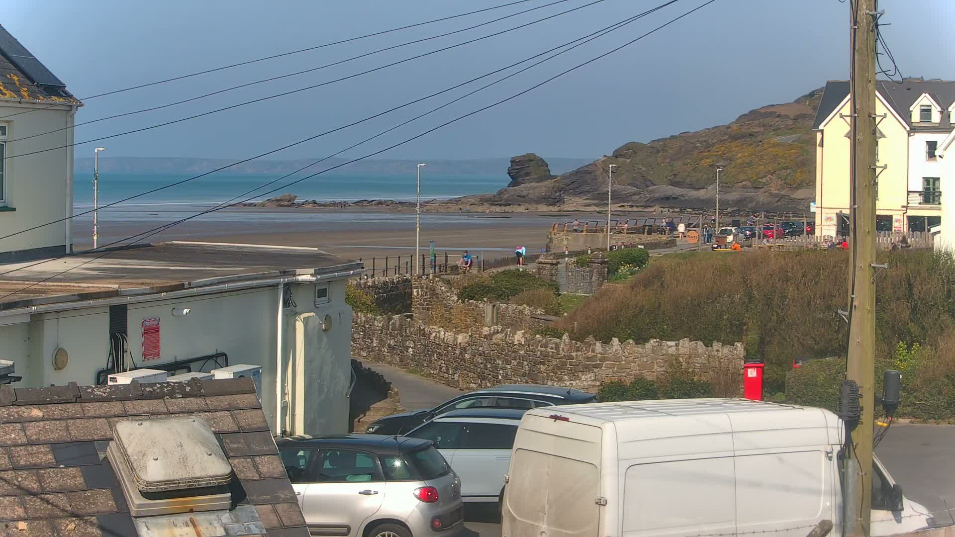 Broad Haven, Beach East View Live Cam - The Havens, Pembrokeshire, Dyfed, Wales, United Kingdom