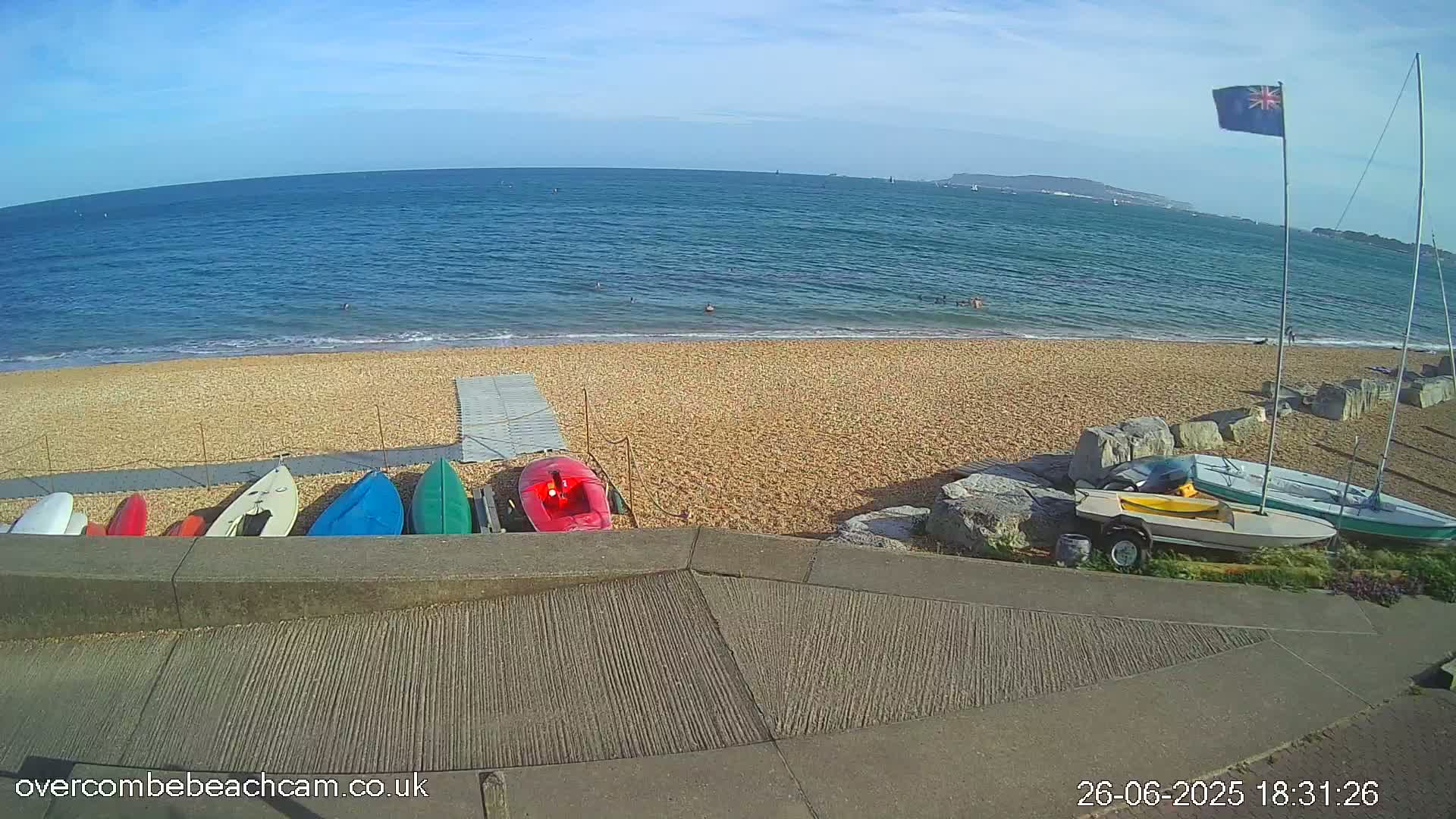 Overcombe - Weymouth Beach Live Cam - Weymouth, Dorset, South West, England, United Kingdom