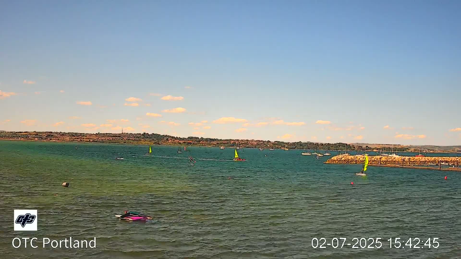 Portland Island Harbour & Weymouth City Live Cam - Portland, Dorset, Sout West, England, United Kingdom