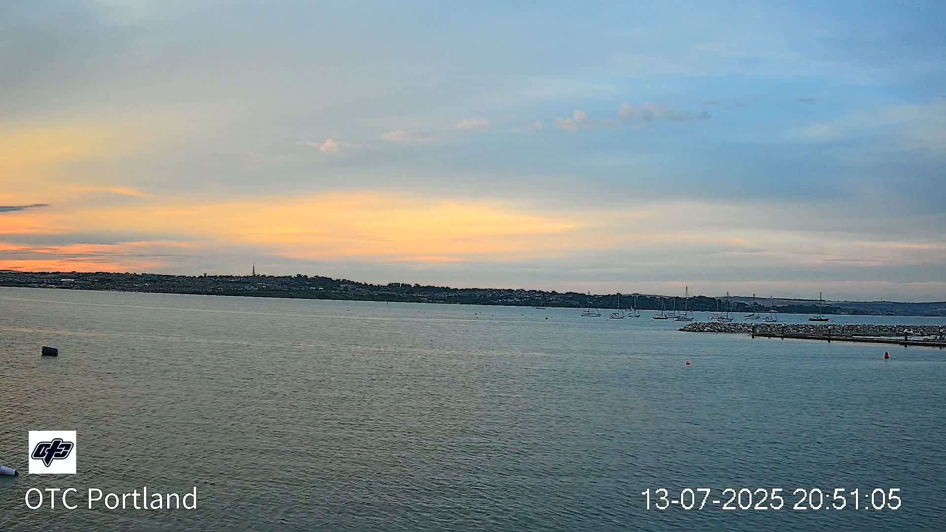 Portland Island Harbour & Weymouth City Live Cam - Portland, Dorset, Sout West, England, United Kingdom