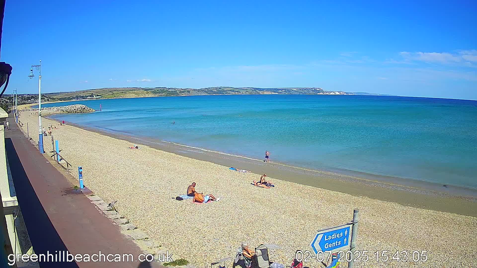 Greenhill - Weymouth Beach Live Cam - Weymouth, Dorset, South West, England, United Kingdom