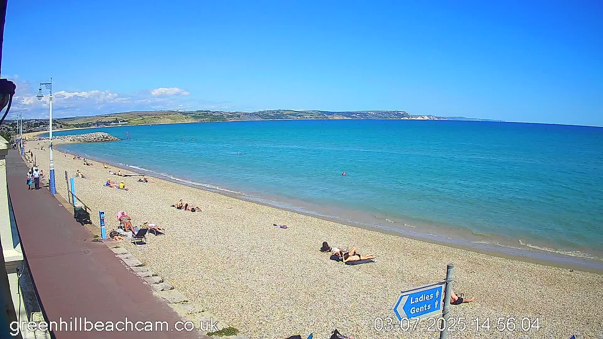 Greenhill - Weymouth Beach Live Cam - Weymouth, Dorset, South West, England, United Kingdom