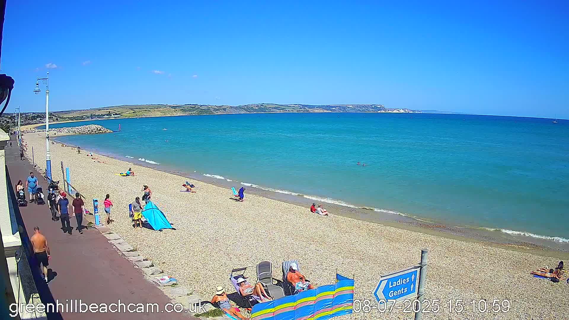 Greenhill - Weymouth Beach Live Cam - Weymouth, Dorset, South West, England, United Kingdom