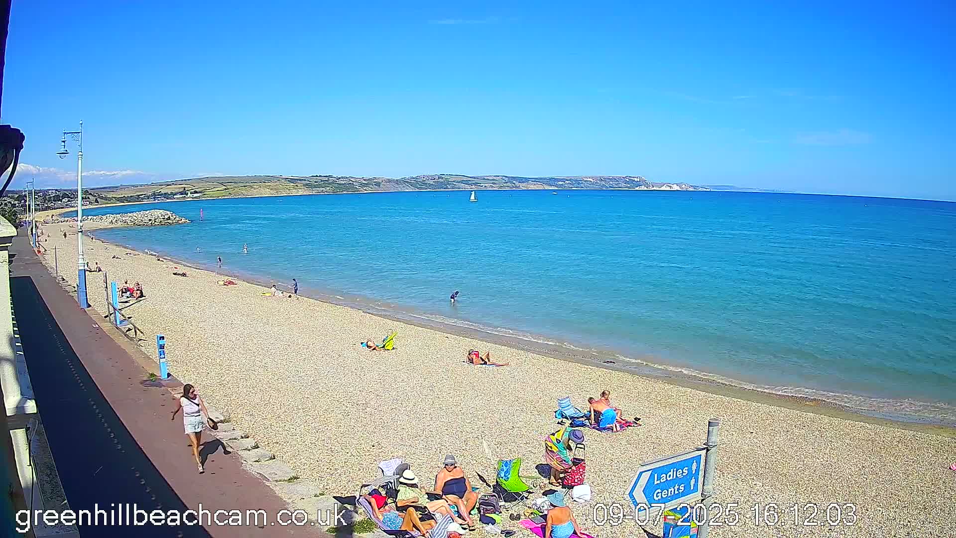 Greenhill - Weymouth Beach Live Cam - Weymouth, Dorset, South West, England, United Kingdom