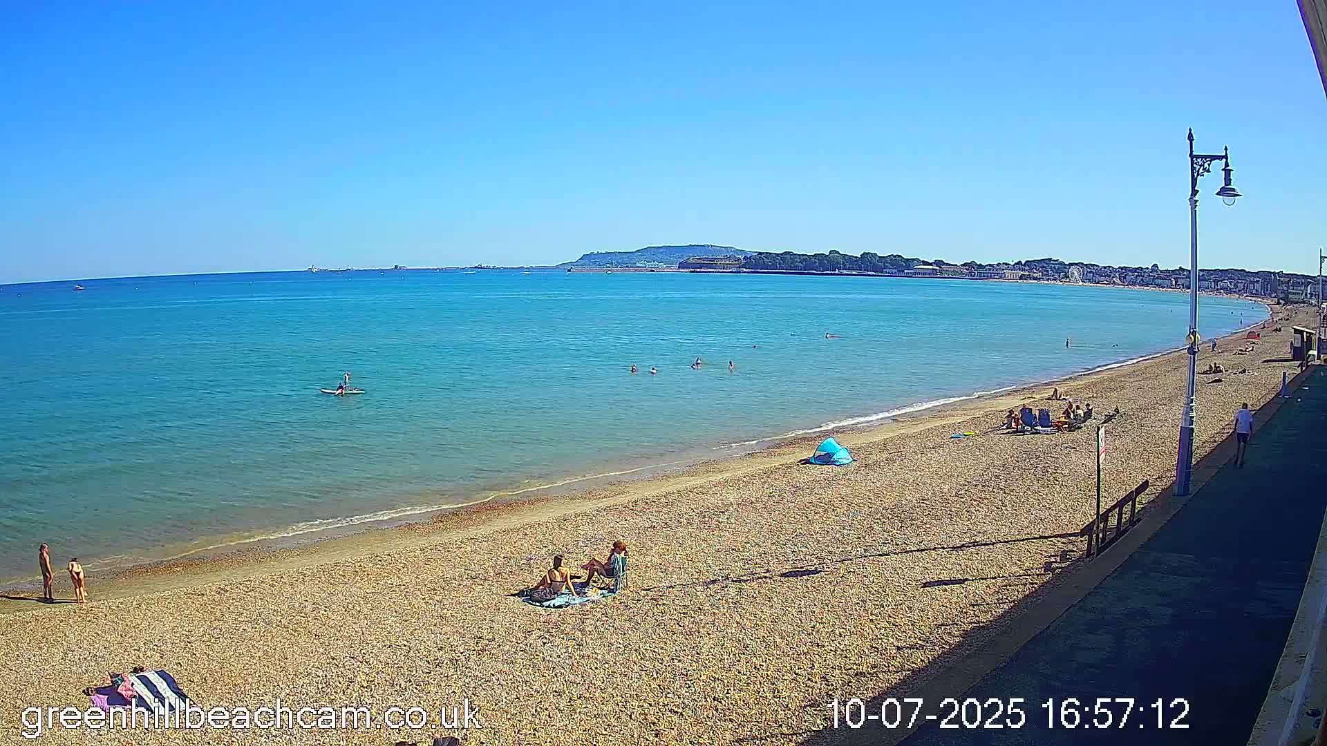 Greenhill - Weymouth Beach Live Cam - Weymouth, Dorset, South West, England, United Kingdom