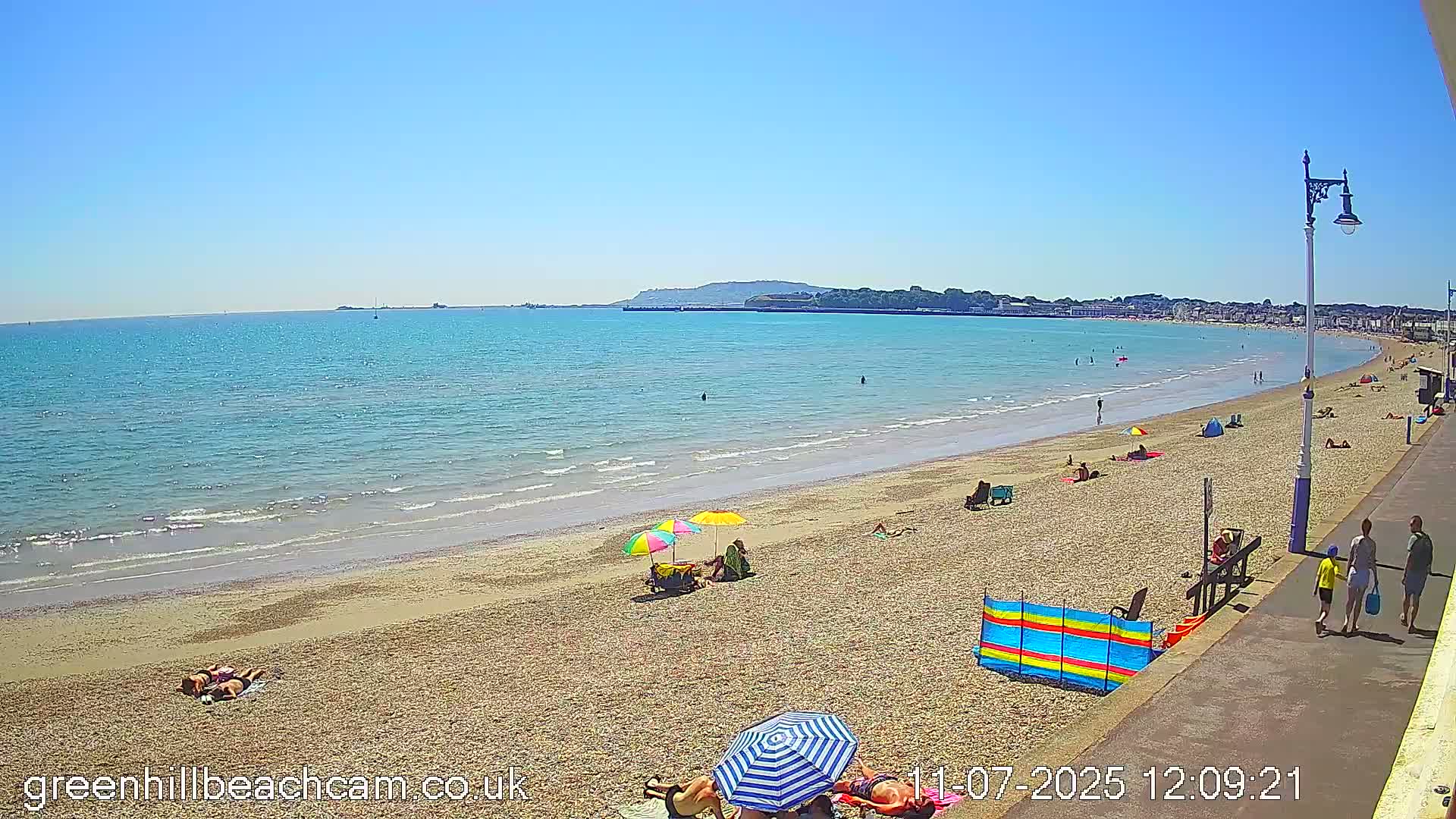 Greenhill - Weymouth Beach Live Cam - Weymouth, Dorset, South West, England, United Kingdom