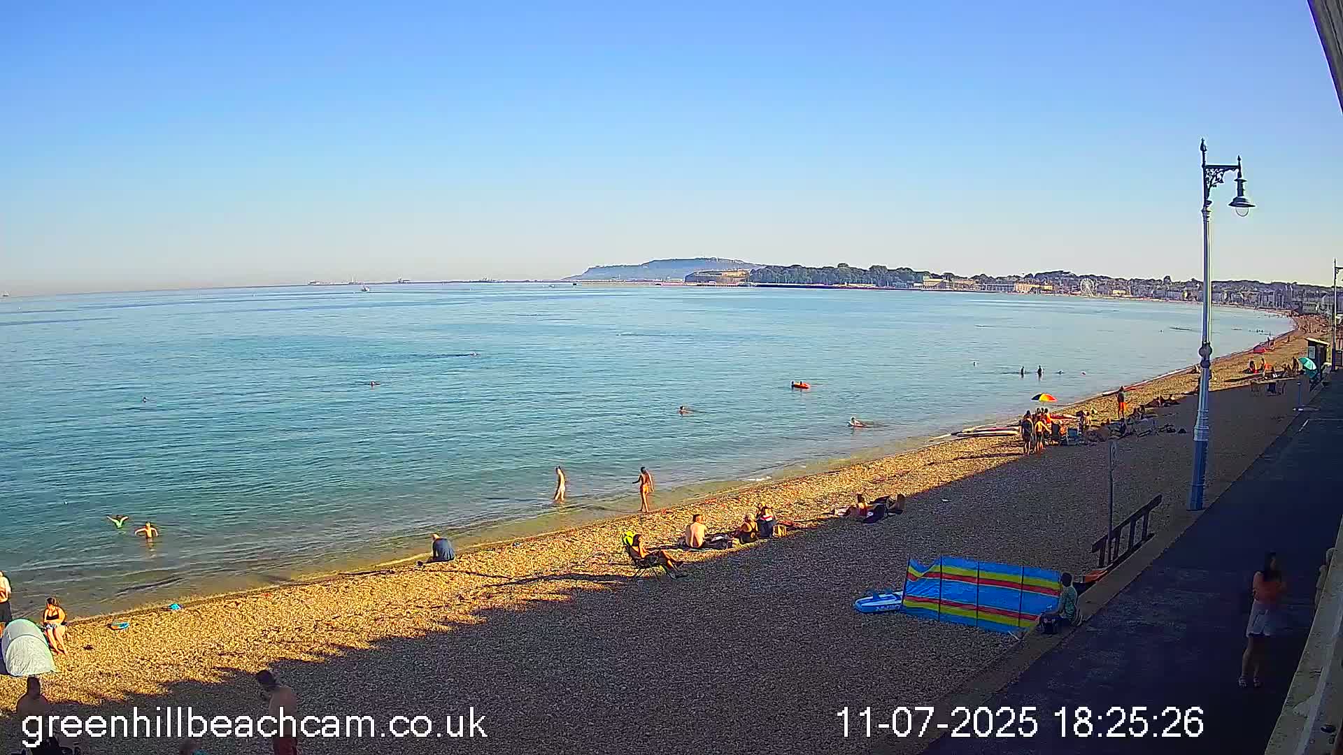 Greenhill - Weymouth Beach Live Cam - Weymouth, Dorset, South West, England, United Kingdom