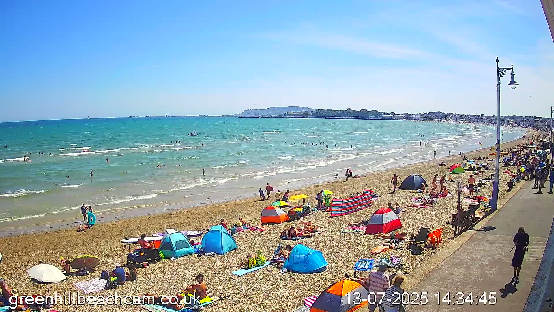 Greenhill - Weymouth Beach Live Cam - Weymouth, Dorset, South West, England, United Kingdom