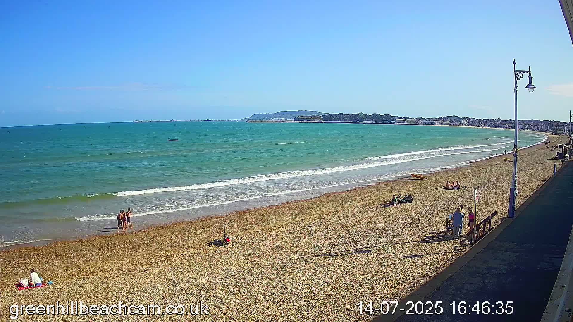 Greenhill - Weymouth Beach Live Cam - Weymouth, Dorset, South West, England, United Kingdom