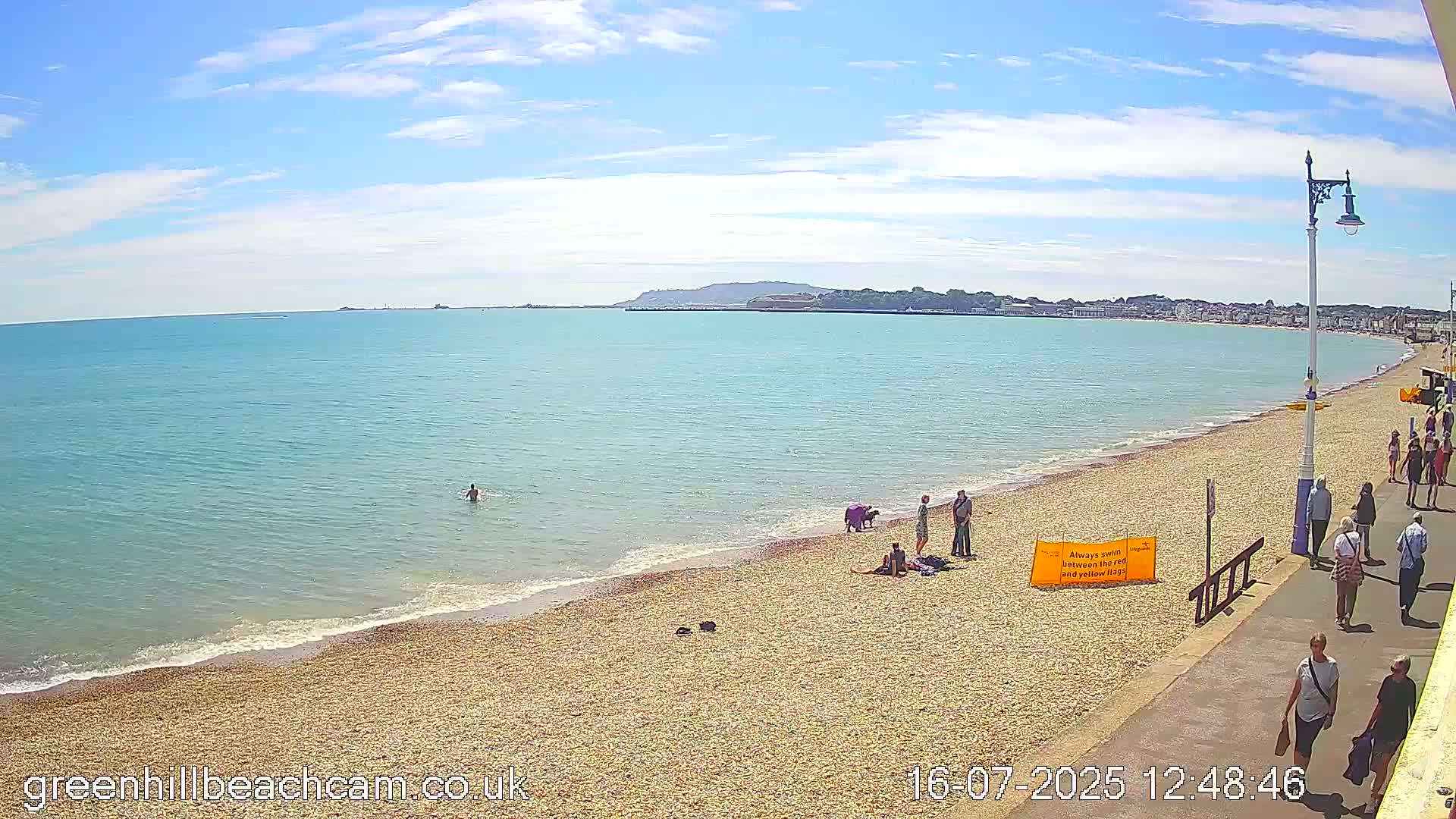Greenhill - Weymouth Beach Live Cam - Weymouth, Dorset, South West, England, United Kingdom