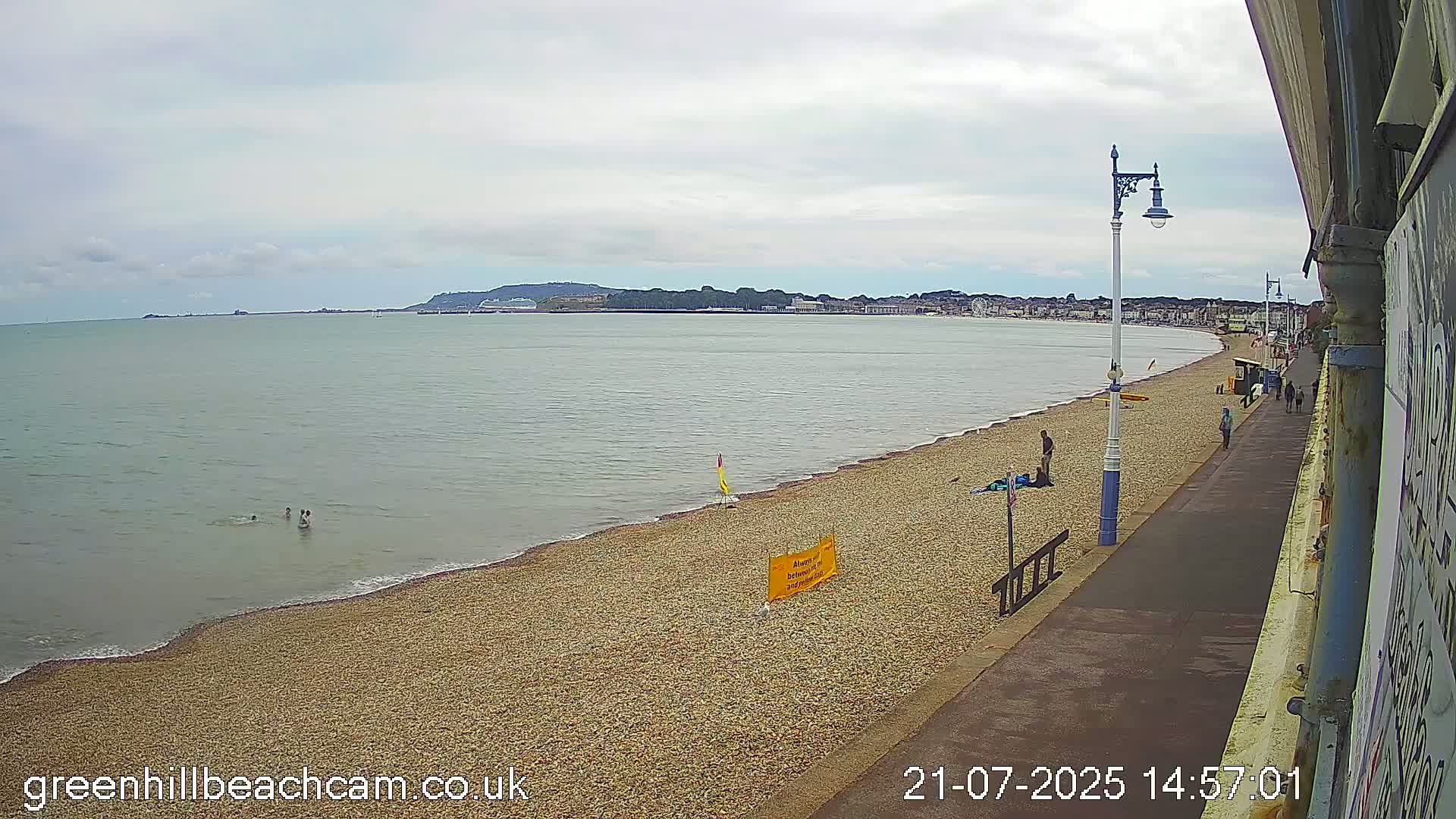 Greenhill - Weymouth Beach Live Cam - Weymouth, Dorset, South West, England, United Kingdom