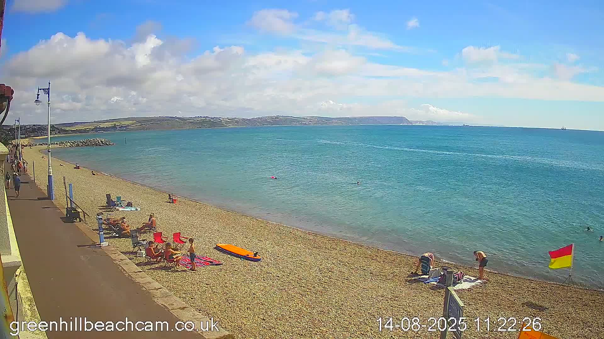 Greenhill - Weymouth Beach Live Cam - Weymouth, Dorset, South West, England, United Kingdom