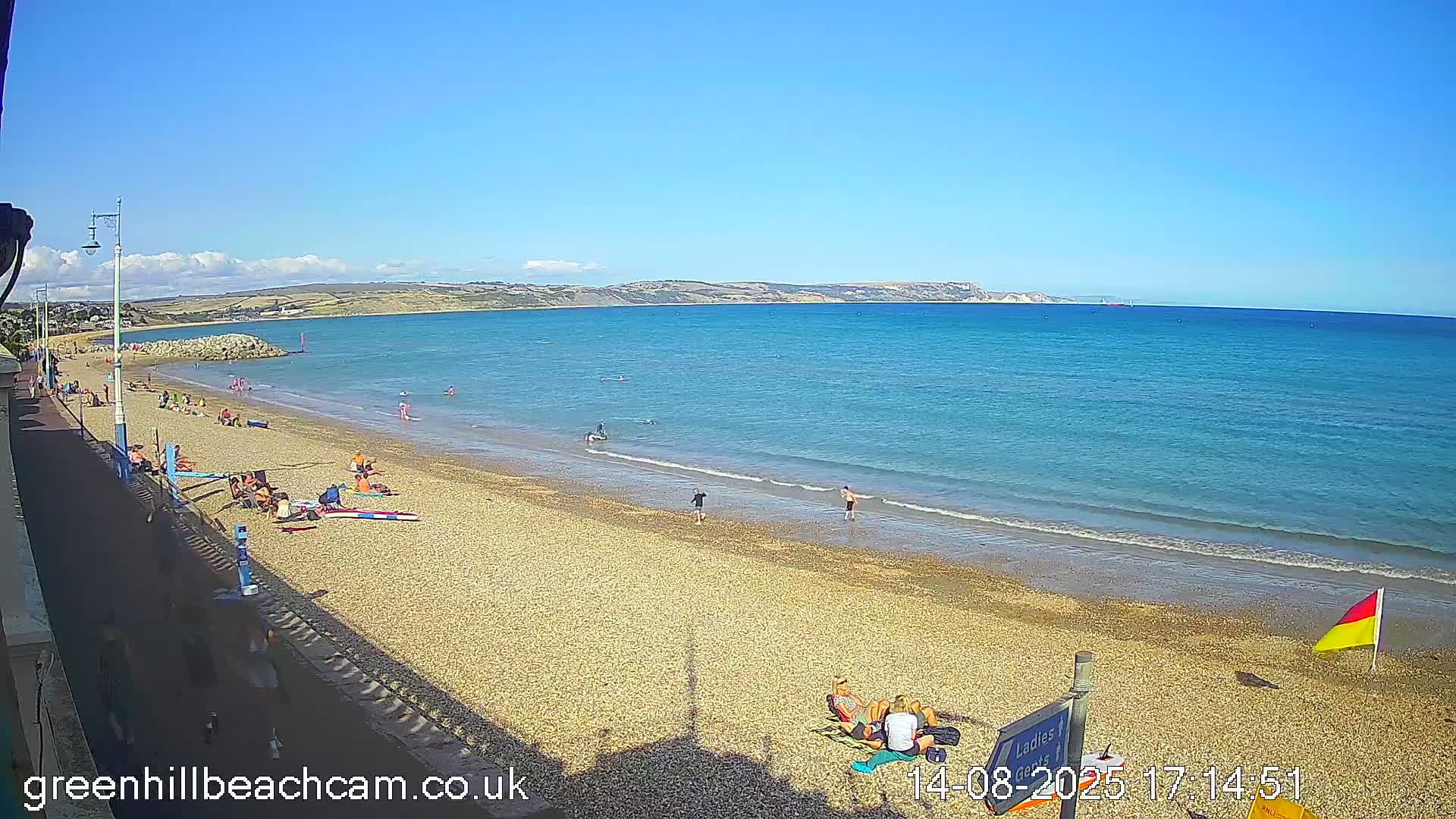Greenhill - Weymouth Beach Live Cam - Weymouth, Dorset, South West, England, United Kingdom