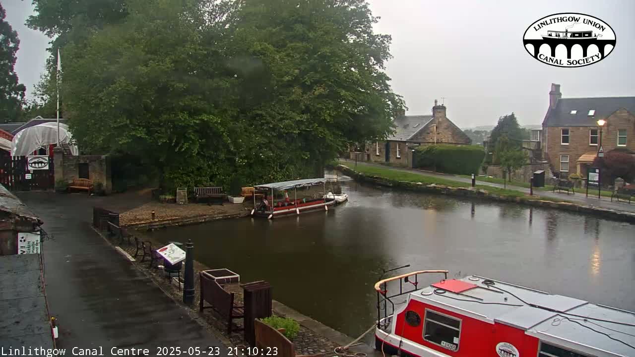 Linlithgow Union Canal Centre Live Cam - Linlithgow, West Lothian, Scotland, United Kingdom
