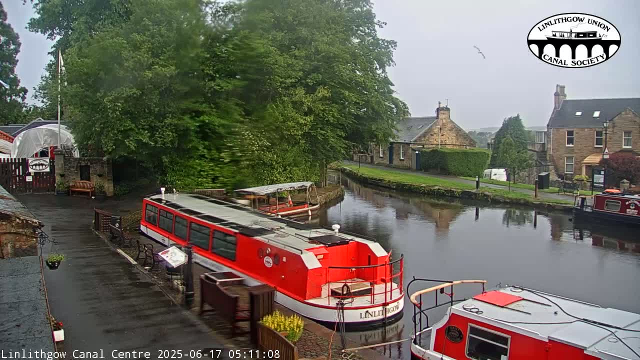 Linlithgow Union Canal Centre Live Cam - Linlithgow, West Lothian, Scotland, United Kingdom