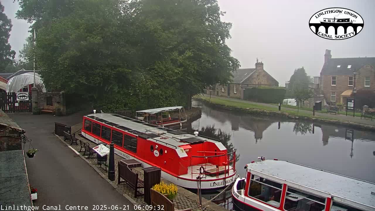 Linlithgow Union Canal Centre Live Cam - Linlithgow, West Lothian, Scotland, United Kingdom