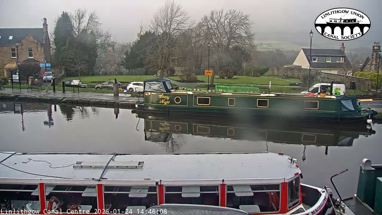 Linlithgow Union Canal Centre Live Cam - Linlithgow, West Lothian, Scotland, United Kingdom