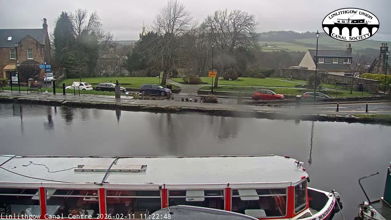 Linlithgow Union Canal Centre Live Cam - Linlithgow, West Lothian, Scotland, United Kingdom