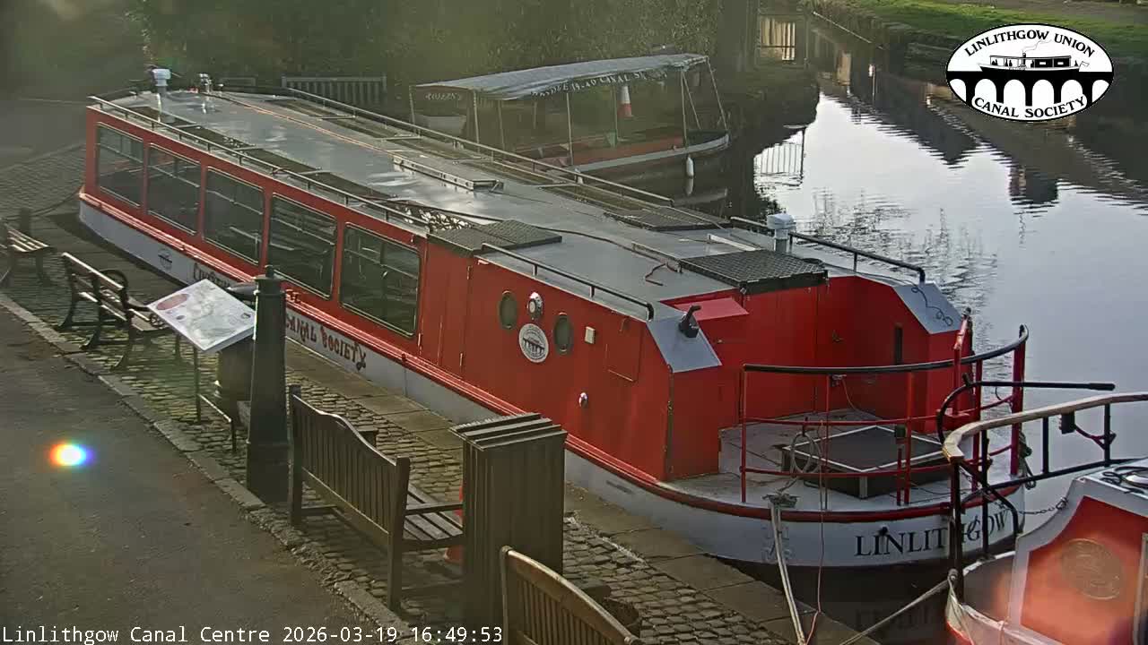 Linlithgow Union Canal Centre Live Cam - Linlithgow, West Lothian, Scotland, United Kingdom