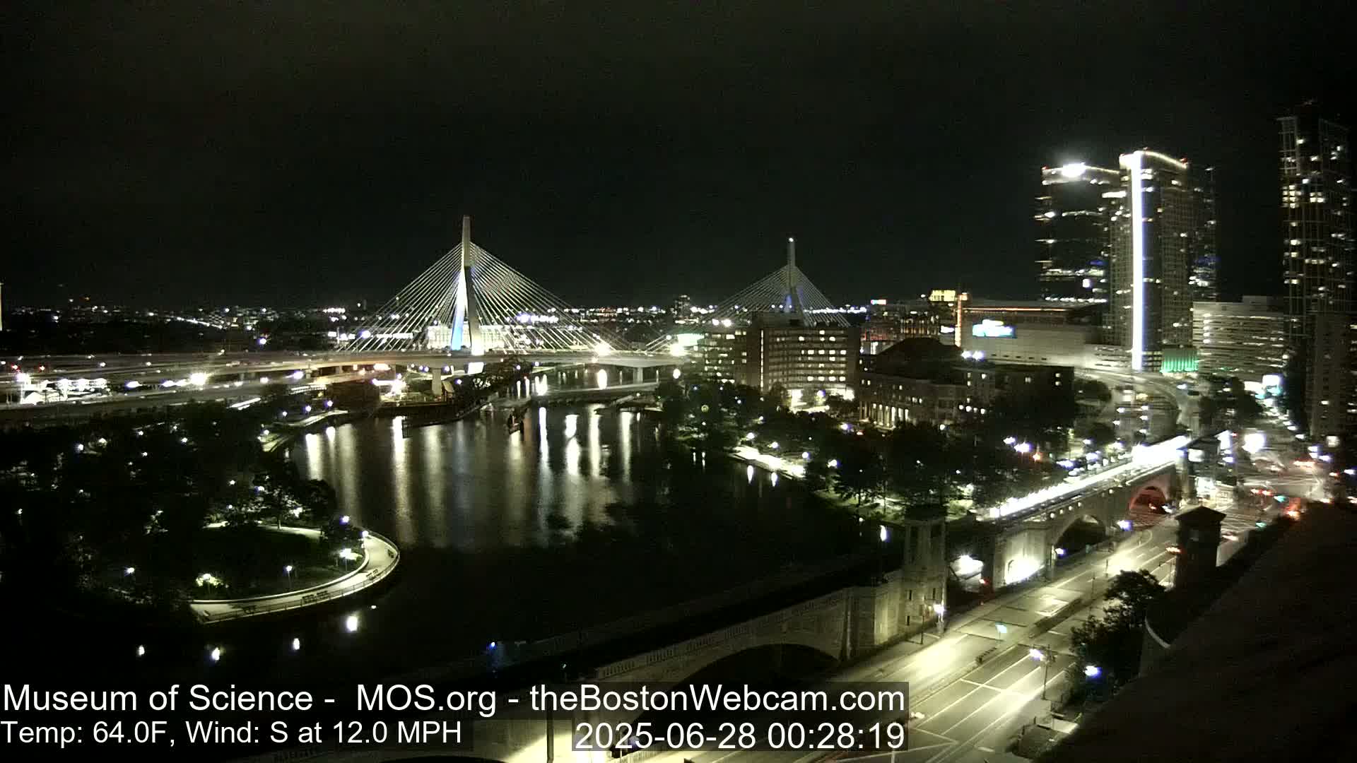  Green Line Subway & Bridge Live Cam - Cambridge, Boston, Massachusetts ,USA