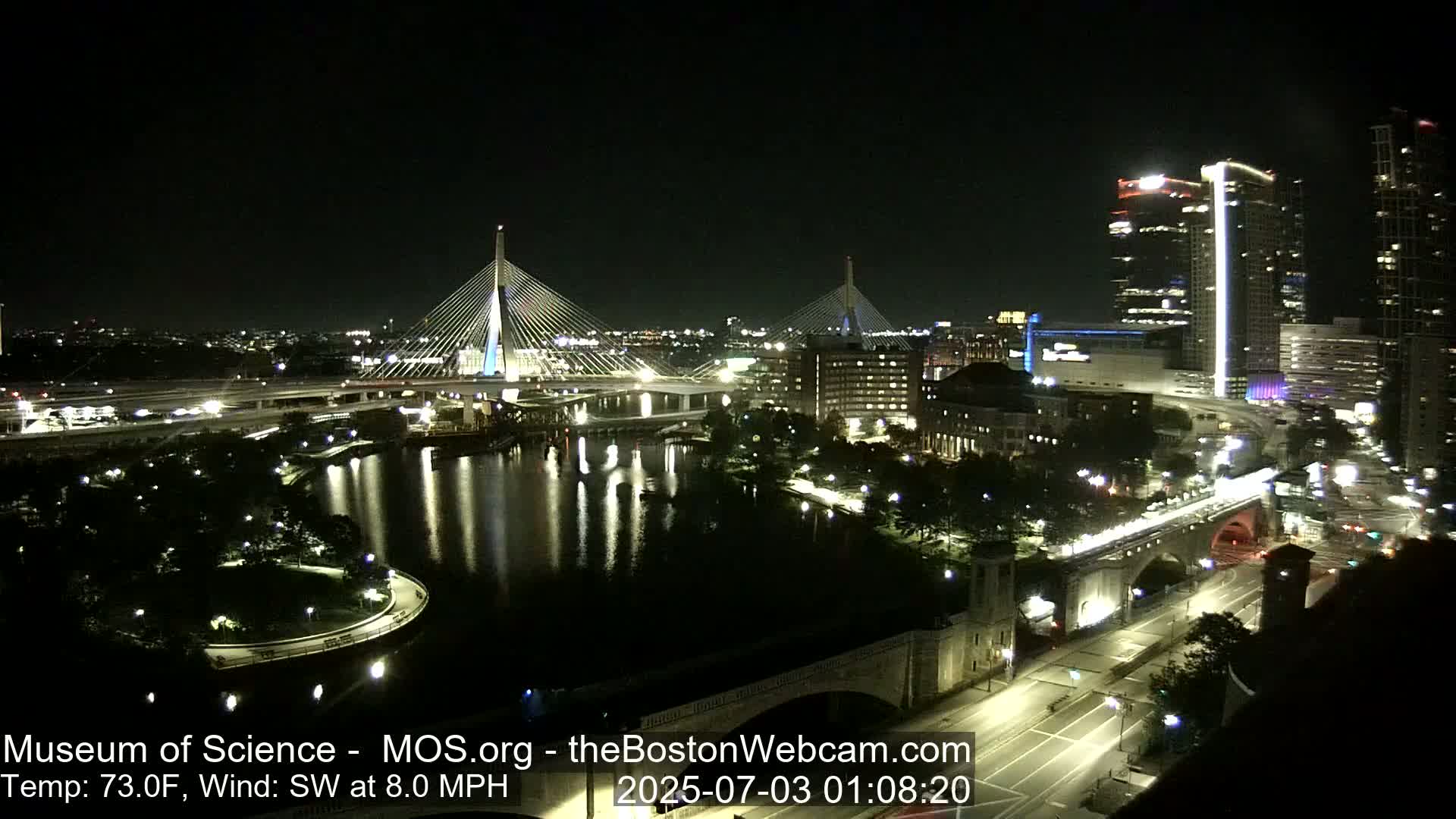  Green Line Subway & Bridge Live Cam - Cambridge, Boston, Massachusetts ,USA