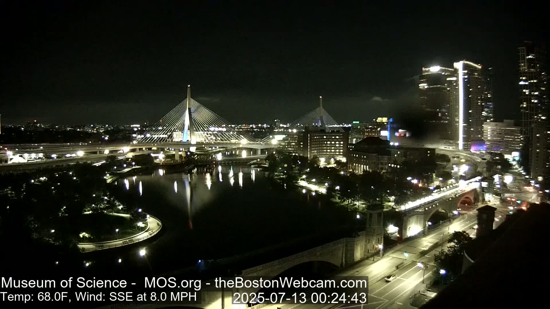  Green Line Subway & Bridge Live Cam - Cambridge, Boston, Massachusetts ,USA
