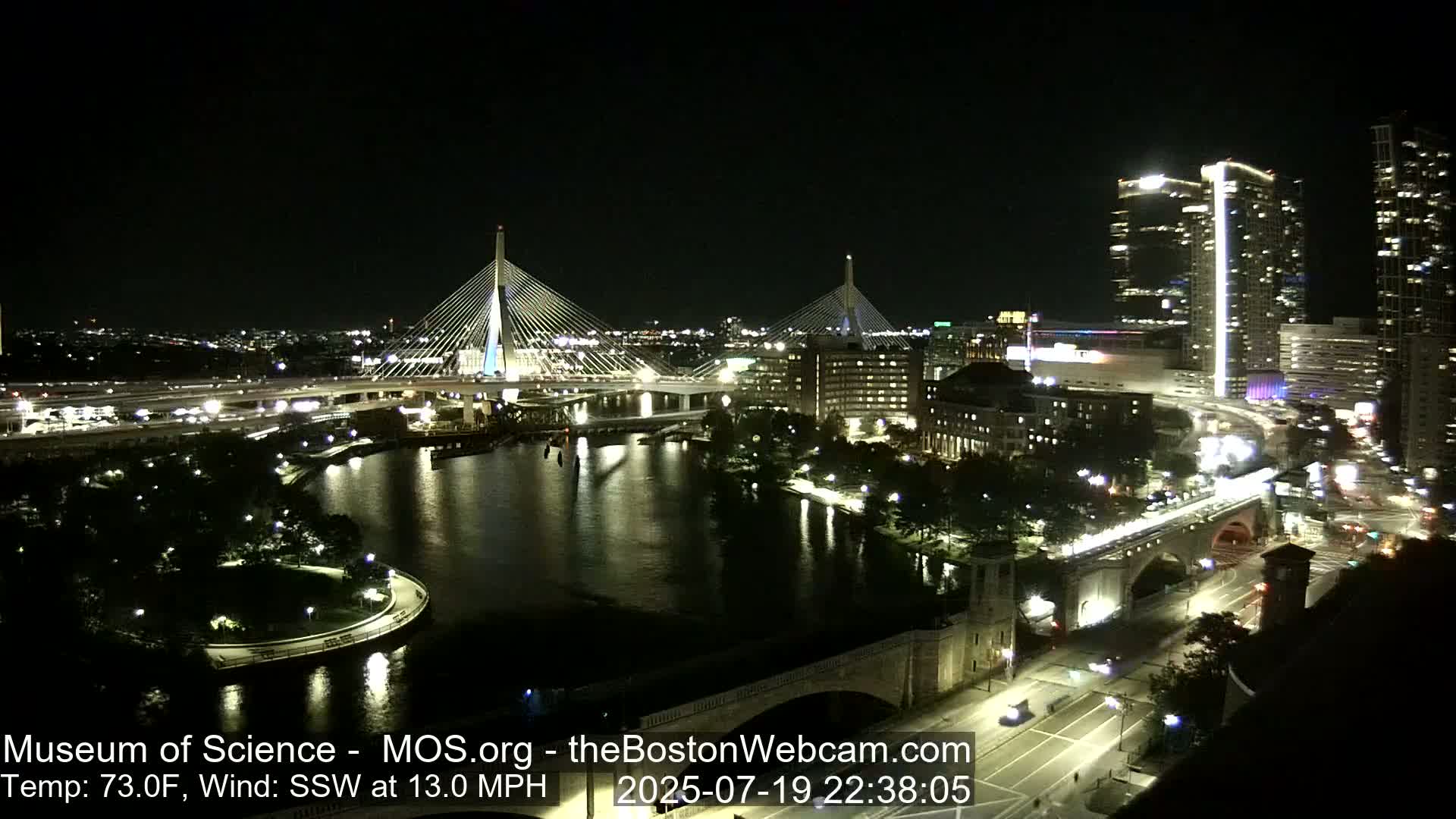  Green Line Subway & Bridge Live Cam - Cambridge, Boston, Massachusetts ,USA