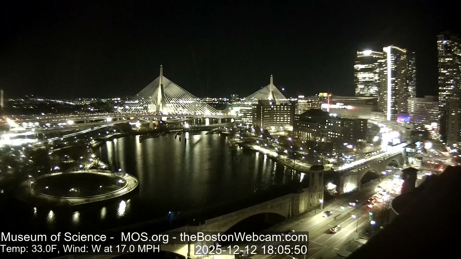 Green Line Subway & Bridge Live Cam - Cambridge, Boston, Massachusetts ,USA